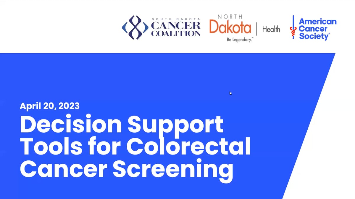 Decision Support for CRC Screening